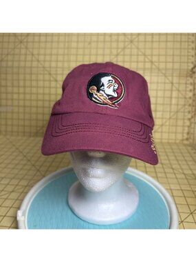 FSU Seminoles Adjustable Maroon Baseball Cap With Embroidered Logo By Top Of The